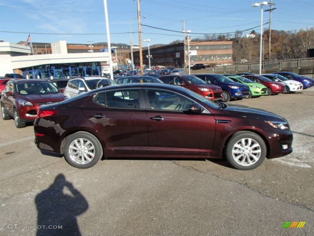 2014 Optima LX - Dark Cherry / Beige photo #1