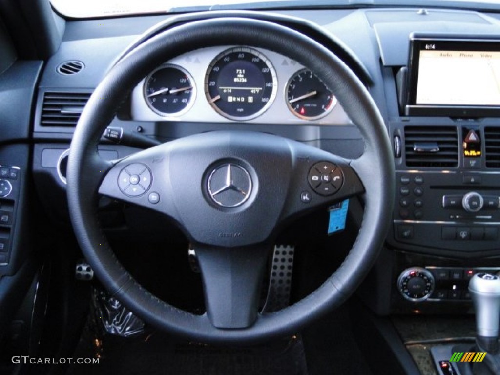 2008 Mercedes-Benz C 350 Sport Black Steering Wheel Photo #87952681
