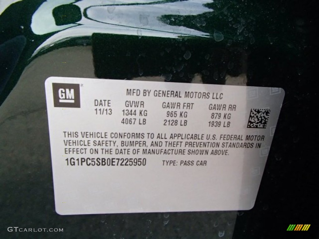 2014 Cruze LT - Rainforest Green Metallic / Jet Black photo #20