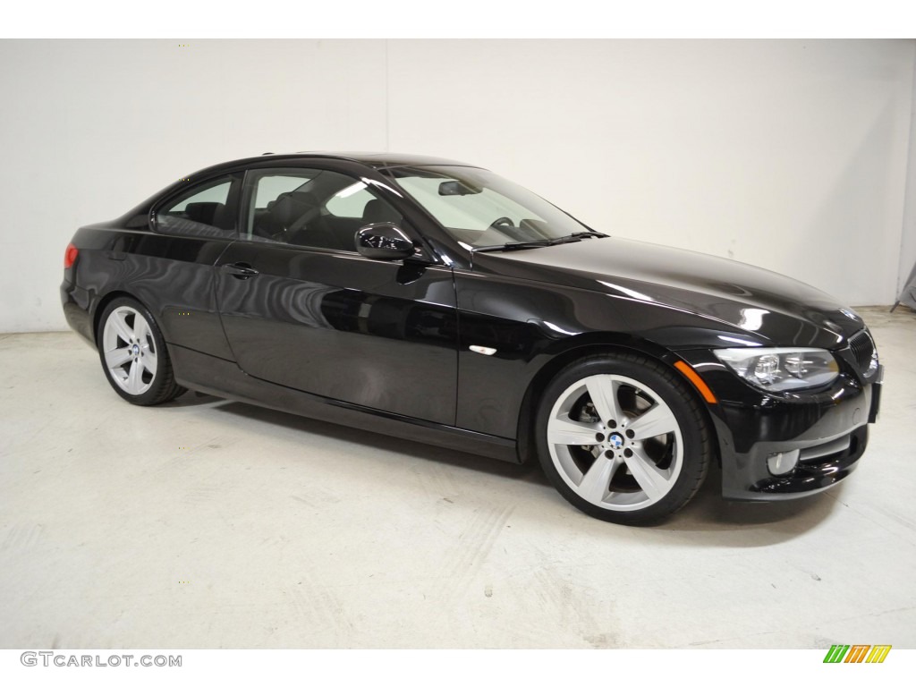 2011 3 Series 328i Coupe - Jet Black / Black photo #2