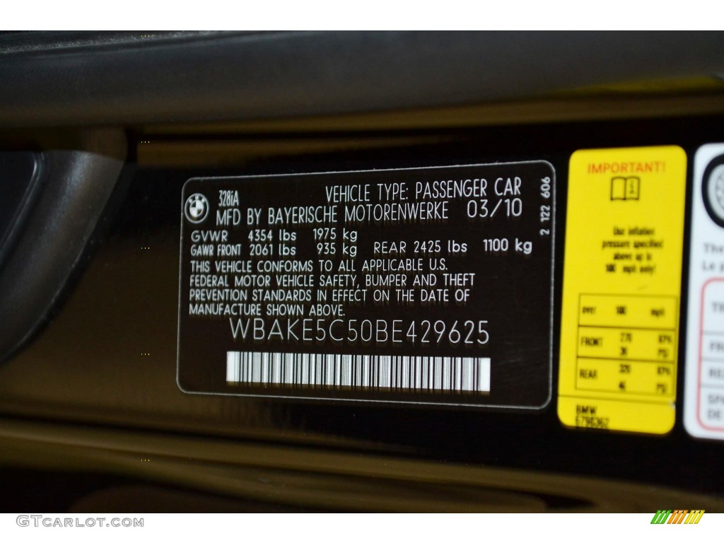 2011 3 Series 328i Coupe - Jet Black / Black photo #11