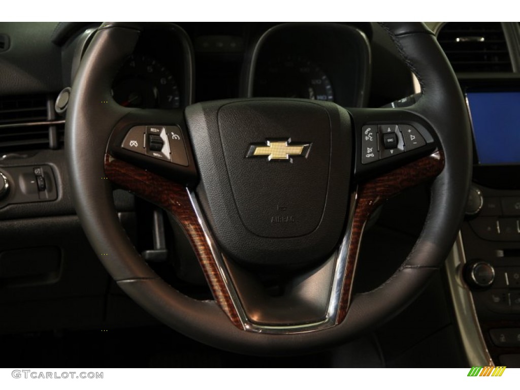 2013 Chevrolet Malibu LTZ Jet Black Steering Wheel Photo #87959643