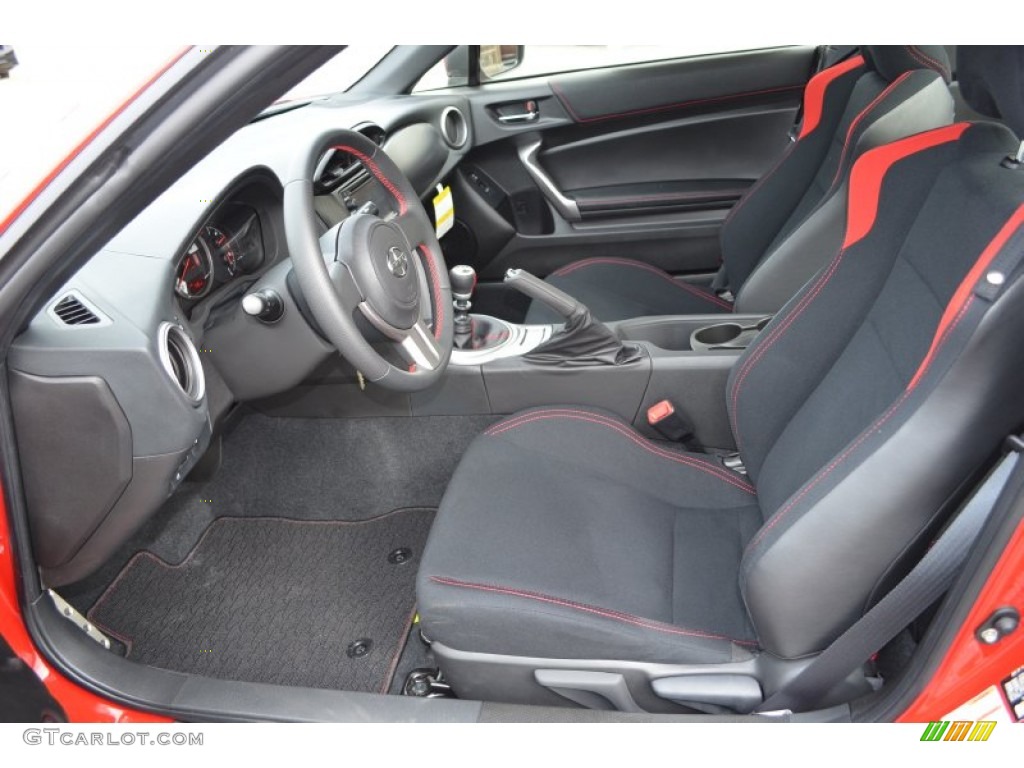 Black/Red Accents Interior 2013 Scion FR-S Sport Coupe Photo #87960561