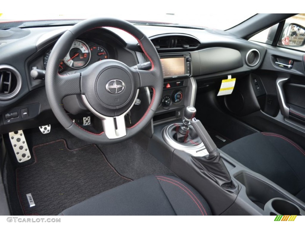 Black/Red Accents Interior 2013 Scion FR-S Sport Coupe Photo #87960586