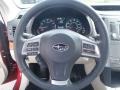 Ivory 2014 Subaru Outback 2.5i Limited Steering Wheel