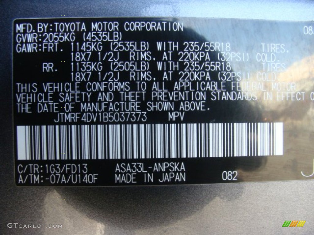 2011 RAV4 Sport 4WD - Magnetic Gray Metallic / Dark Charcoal photo #15