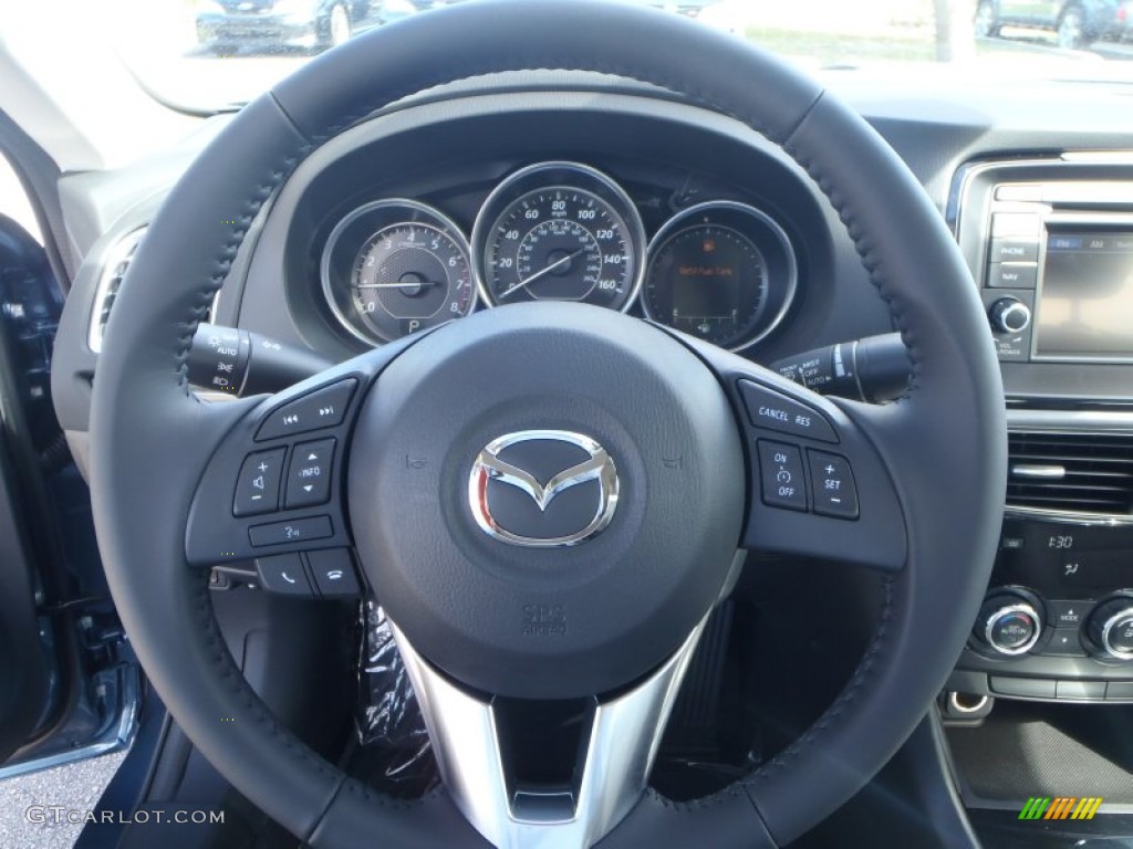 2014 Mazda MAZDA6 Touring Sand Steering Wheel Photo #87963939