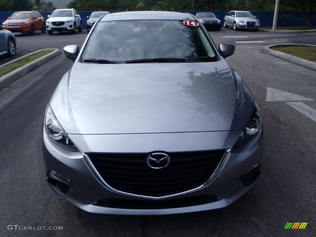 2014 MAZDA3 i Sport 4 Door - Liquid Silver Metallic / Black photo #2