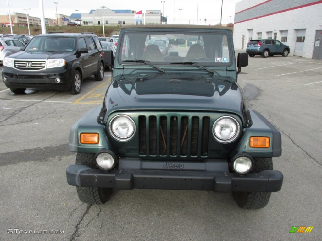 2000 Wrangler Sport 4x4 - Forest Green Pearl / Camel photo #3