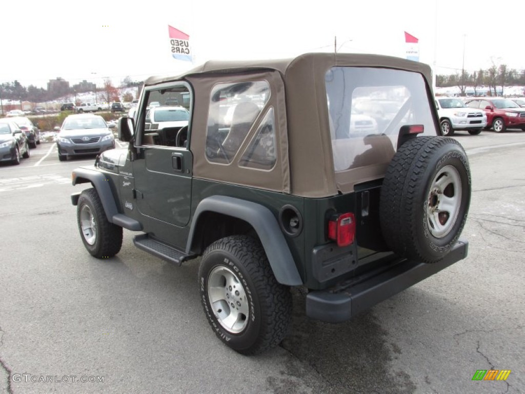 2000 Wrangler Sport 4x4 - Forest Green Pearl / Camel photo #7
