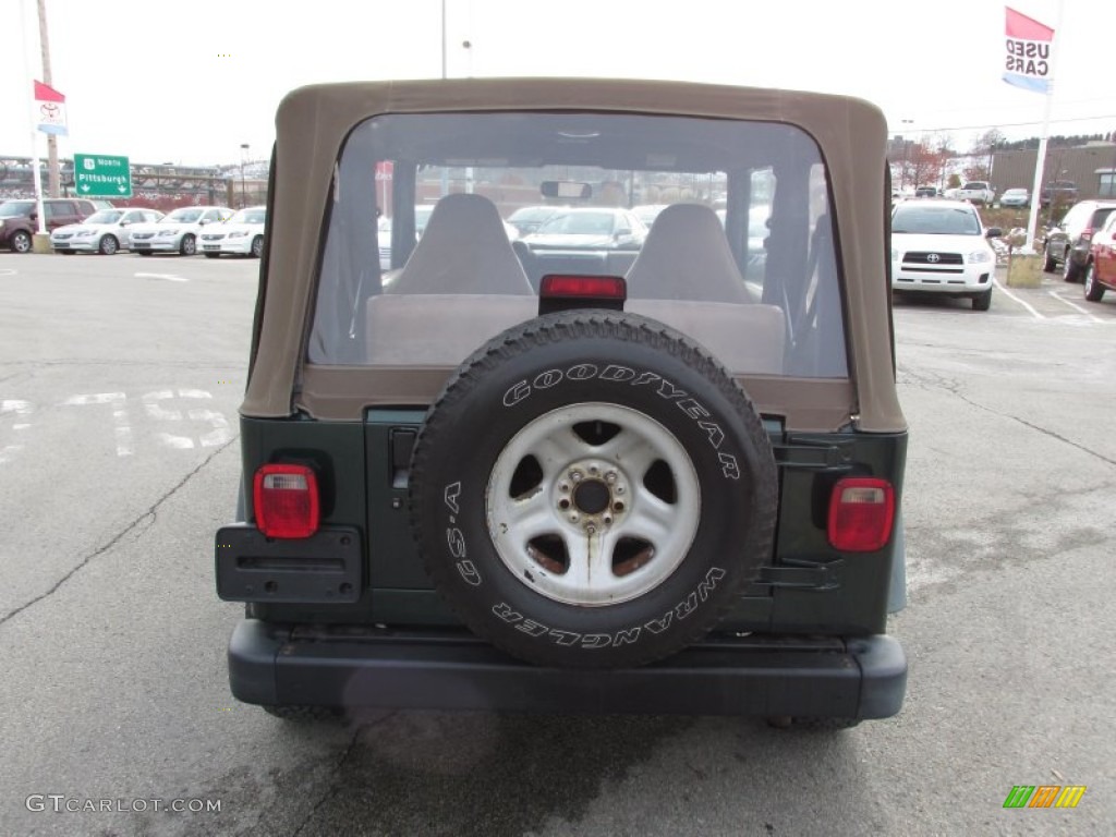 2000 Wrangler Sport 4x4 - Forest Green Pearl / Camel photo #8