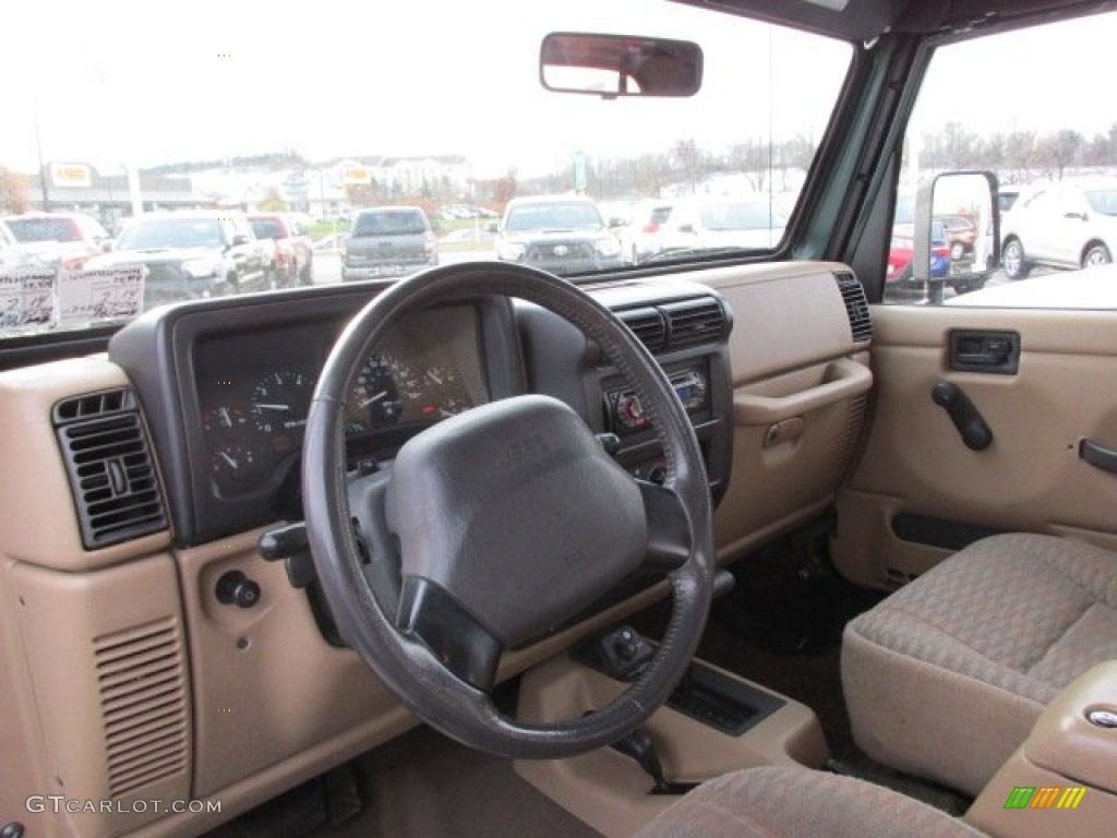 2000 Wrangler Sport 4x4 - Forest Green Pearl / Camel photo #10