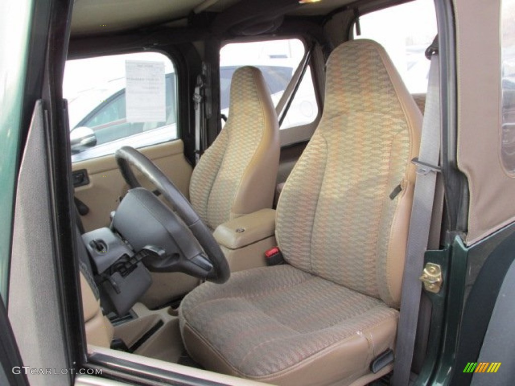 2000 Wrangler Sport 4x4 - Forest Green Pearl / Camel photo #11
