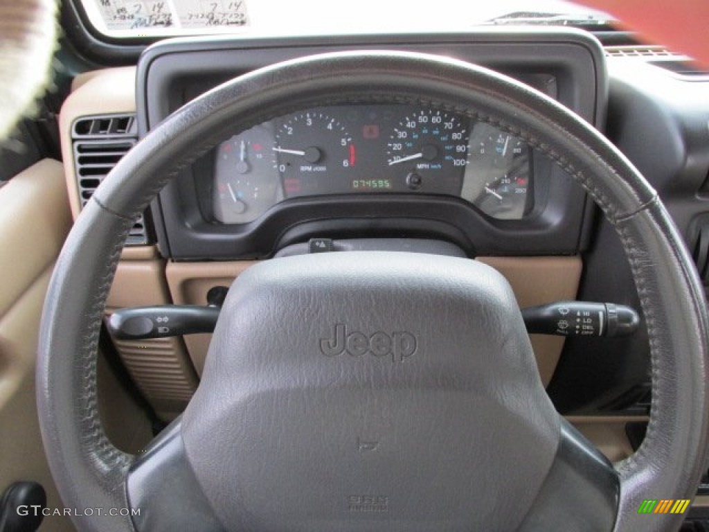 2000 Wrangler Sport 4x4 - Forest Green Pearl / Camel photo #16