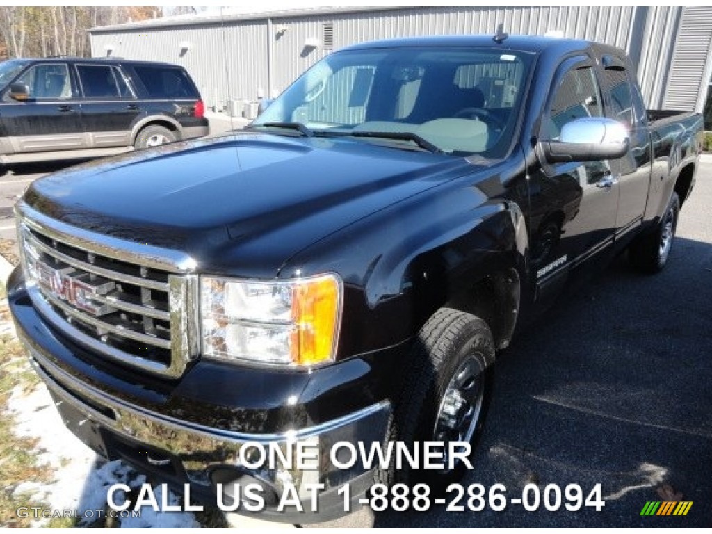 2012 Sierra 1500 SL Extended Cab - Onyx Black / Dark Titanium photo #1