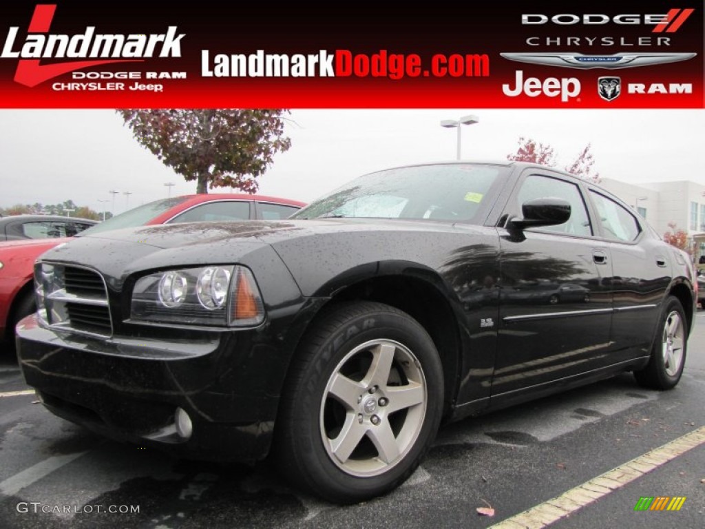 2010 Charger SXT - Brilliant Black Crystal Pearl / Dark Slate Gray photo #1