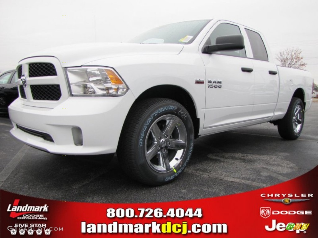 2014 1500 Express Quad Cab - Bright White / Black/Diesel Gray photo #1