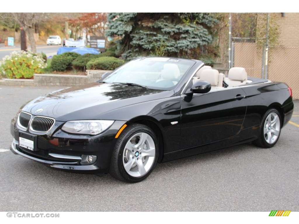 2013 3 Series 335i Convertible - Black Sapphire Metallic / Oyster photo #6