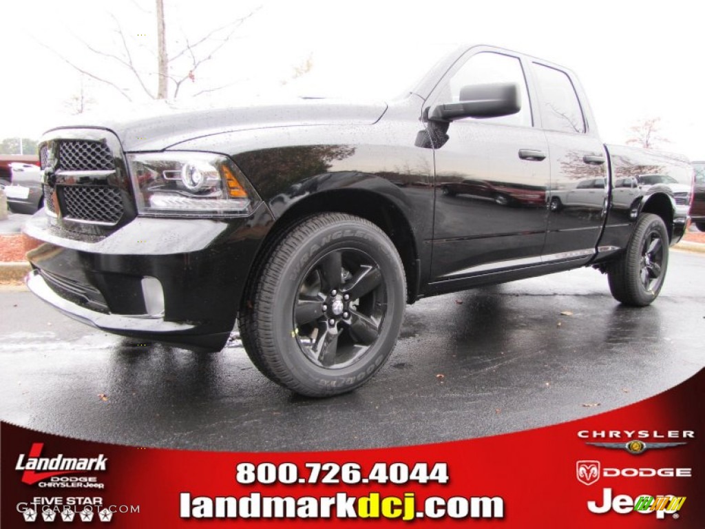 2014 1500 Express Quad Cab - Black / Black/Diesel Gray photo #1