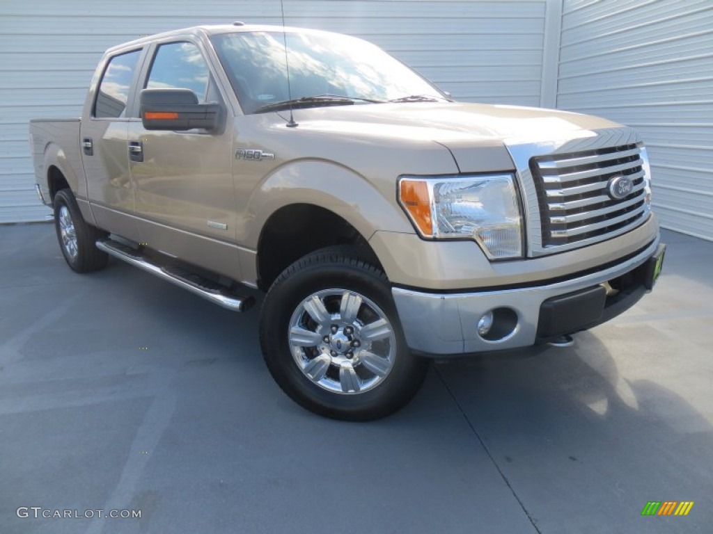 2011 F150 XLT SuperCrew 4x4 - Pale Adobe Metallic / Pale Adobe photo #1