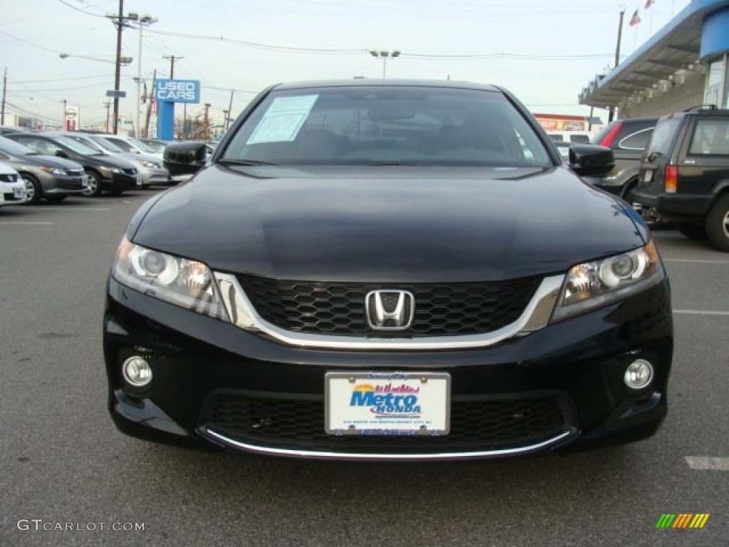 2013 Accord EX-L Coupe - Crystal Black Pearl / Black photo #2