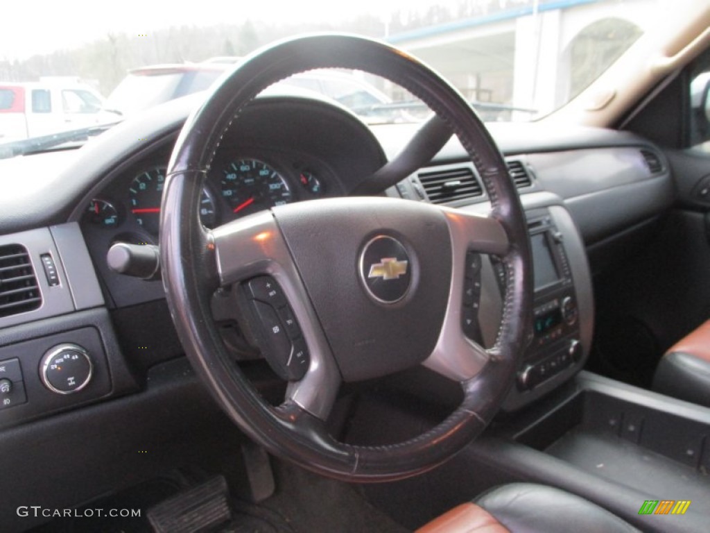 2008 Chevrolet Avalanche Z71 4x4 Morocco Brown/Ebony Steering Wheel Photo #87969899