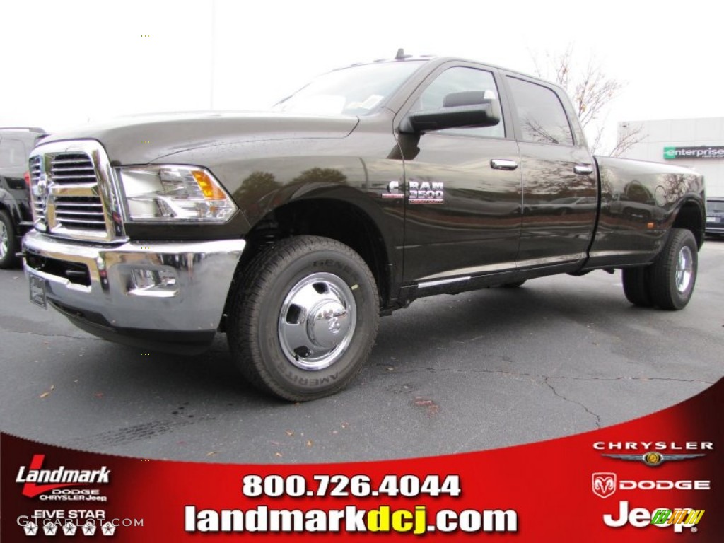 2014 3500 Big Horn Crew Cab Dually - Black Gold Pearl / Canyon Brown/Light Frost Beige photo #1