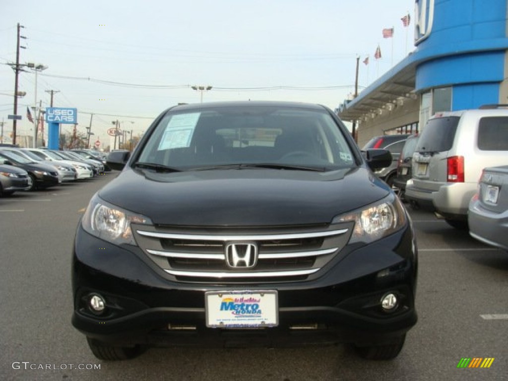 2012 CR-V EX 4WD - Crystal Black Pearl / Black photo #2
