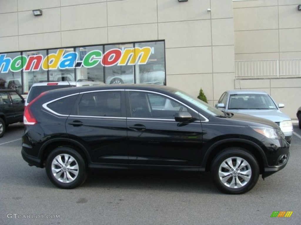 2012 CR-V EX 4WD - Crystal Black Pearl / Black photo #3