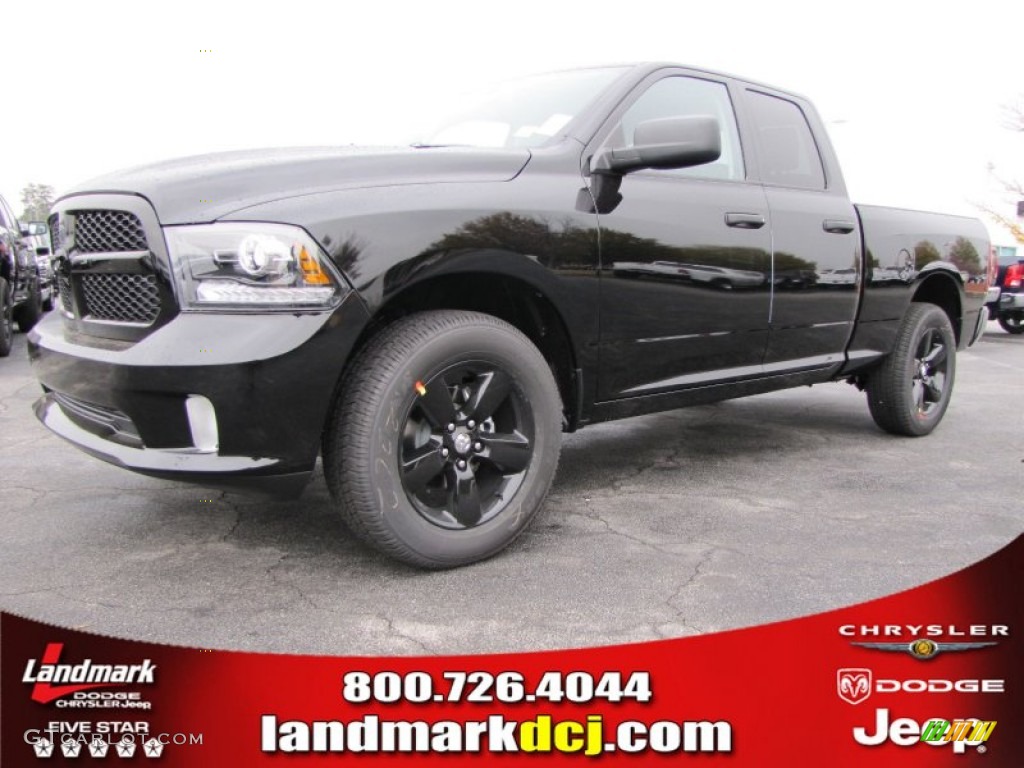 2014 1500 Express Quad Cab - Black / Black/Diesel Gray photo #1