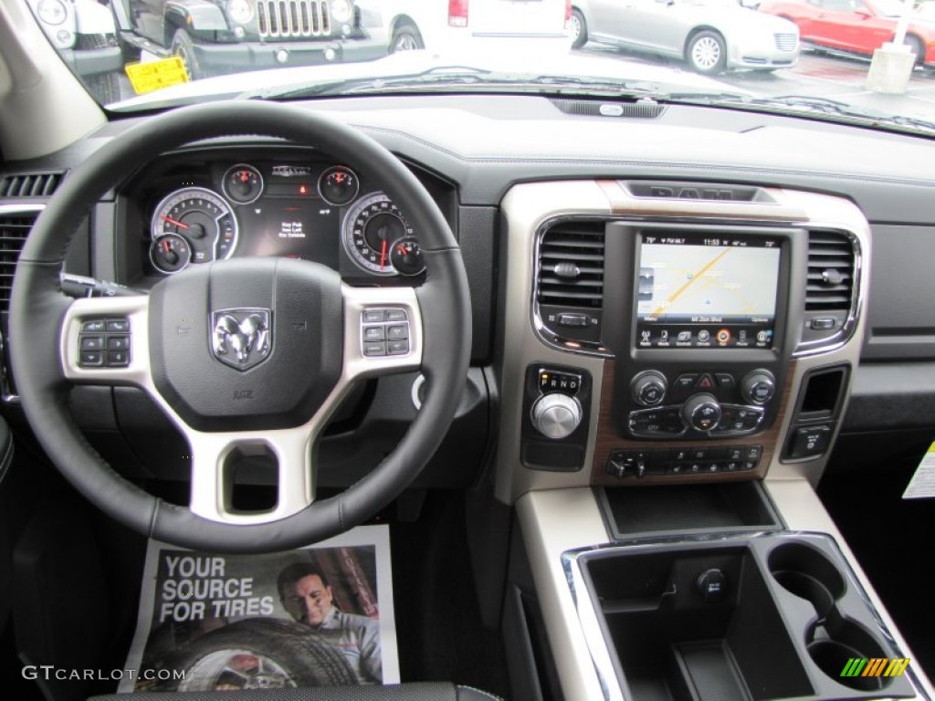 2014 1500 Laramie Crew Cab - Bright White / Black photo #9