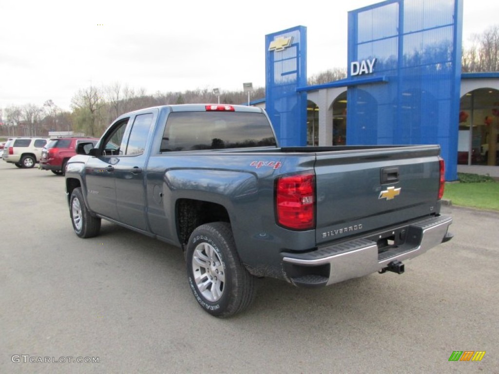 2014 Silverado 1500 LT Double Cab 4x4 - Blue Granite Metallic / Jet Black photo #3