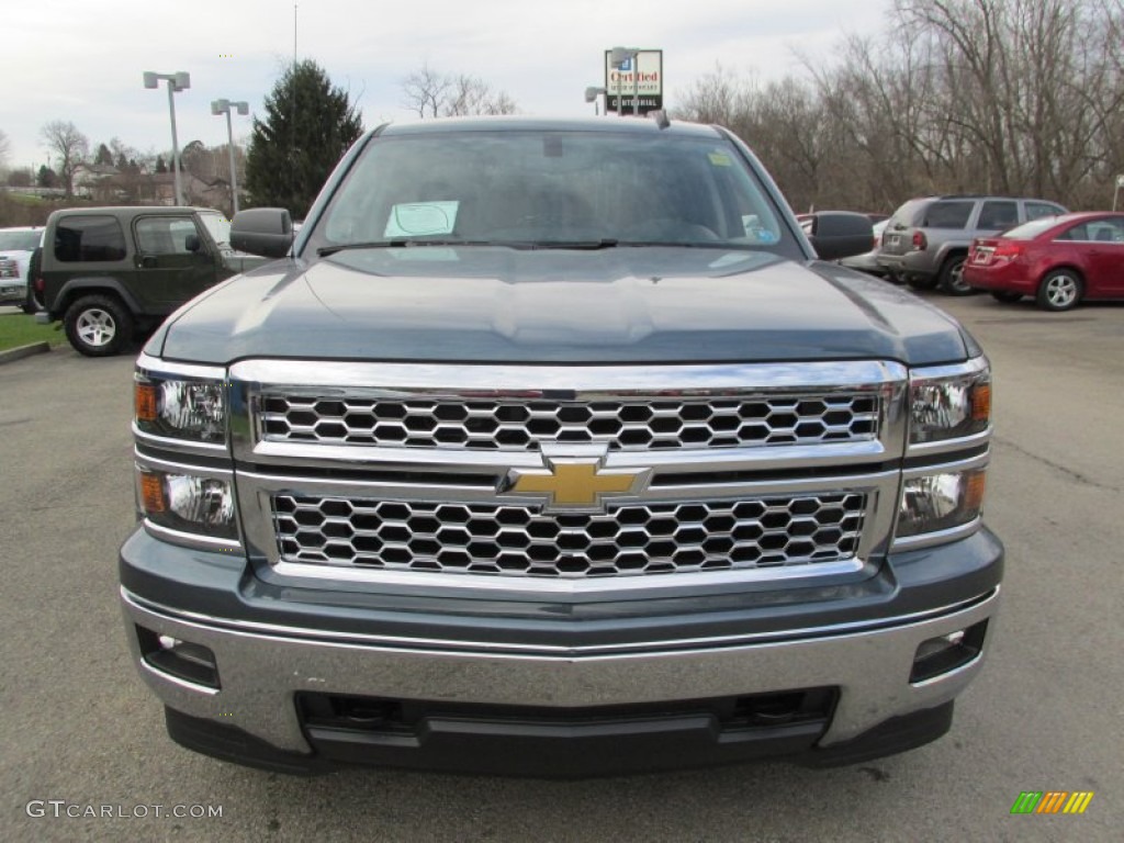 2014 Silverado 1500 LT Double Cab 4x4 - Blue Granite Metallic / Jet Black photo #9