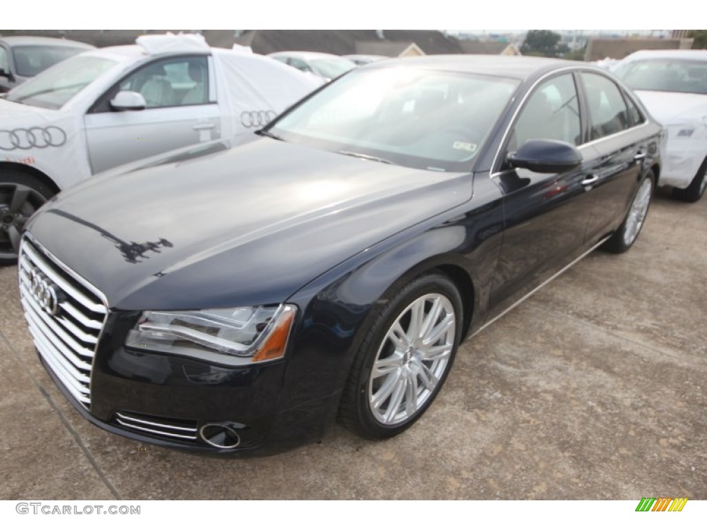 Night Blue Pearl Effect 2014 Audi A8 3.0T quattro Exterior Photo #87975325