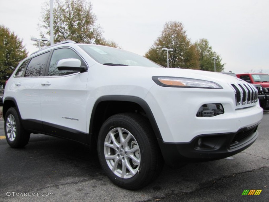 Bright White 2014 Jeep Cherokee Latitude 4x4 Exterior Photo #87975672