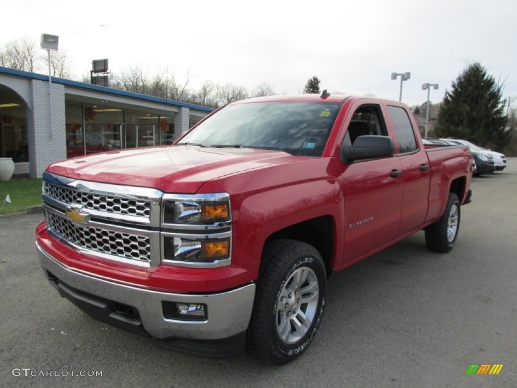 2014 Silverado 1500 LT Double Cab 4x4 - Victory Red / Jet Black photo #9