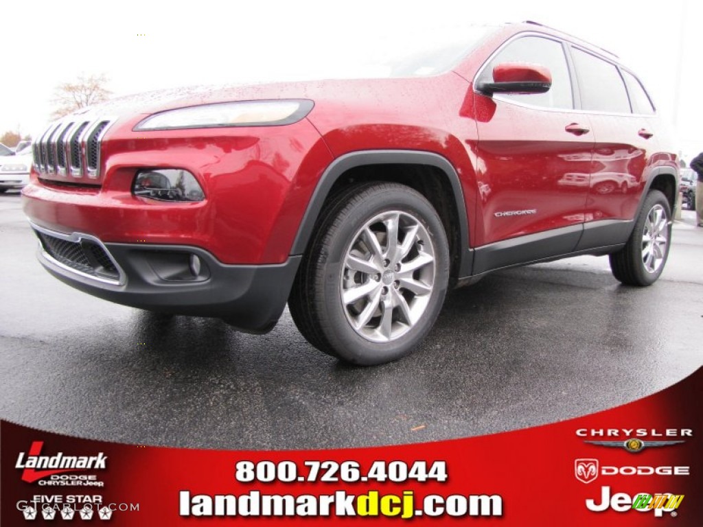 2014 Cherokee Limited - Deep Cherry Red Crystal Pearl / Iceland - Black/Iceland Gray photo #1