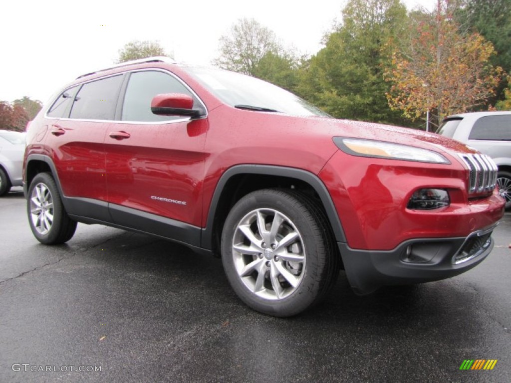 Deep Cherry Red Crystal Pearl 2014 Jeep Cherokee Limited Exterior Photo #87976593