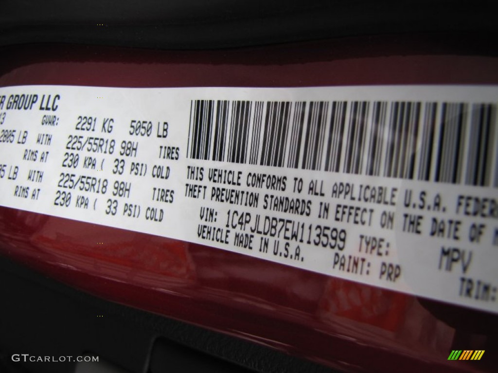 2014 Jeep Cherokee Limited Color Code Photos