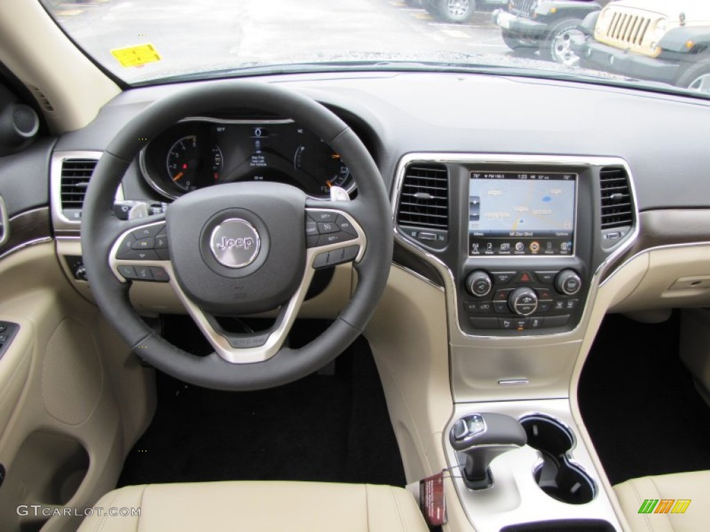2014 Jeep Grand Cherokee Limited New Zealand Black/Light Frost Dashboard Photo #87978683