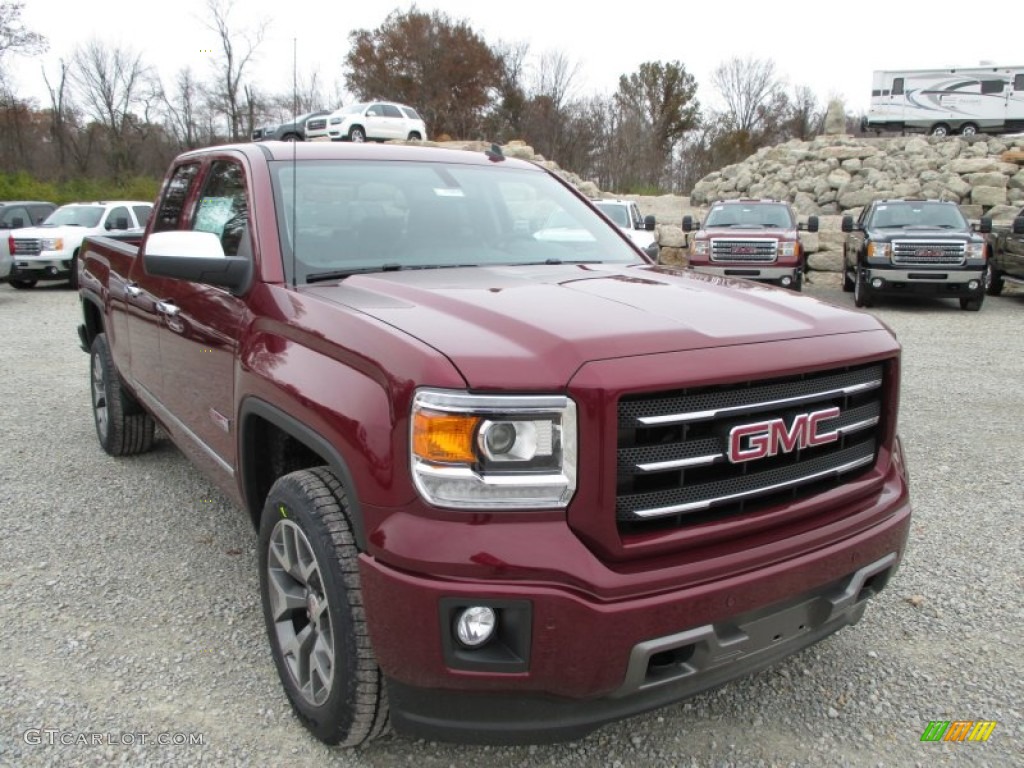 2014 Sierra 1500 SLT Double Cab 4x4 - Sonoma Red Metallic / Jet Black photo #2