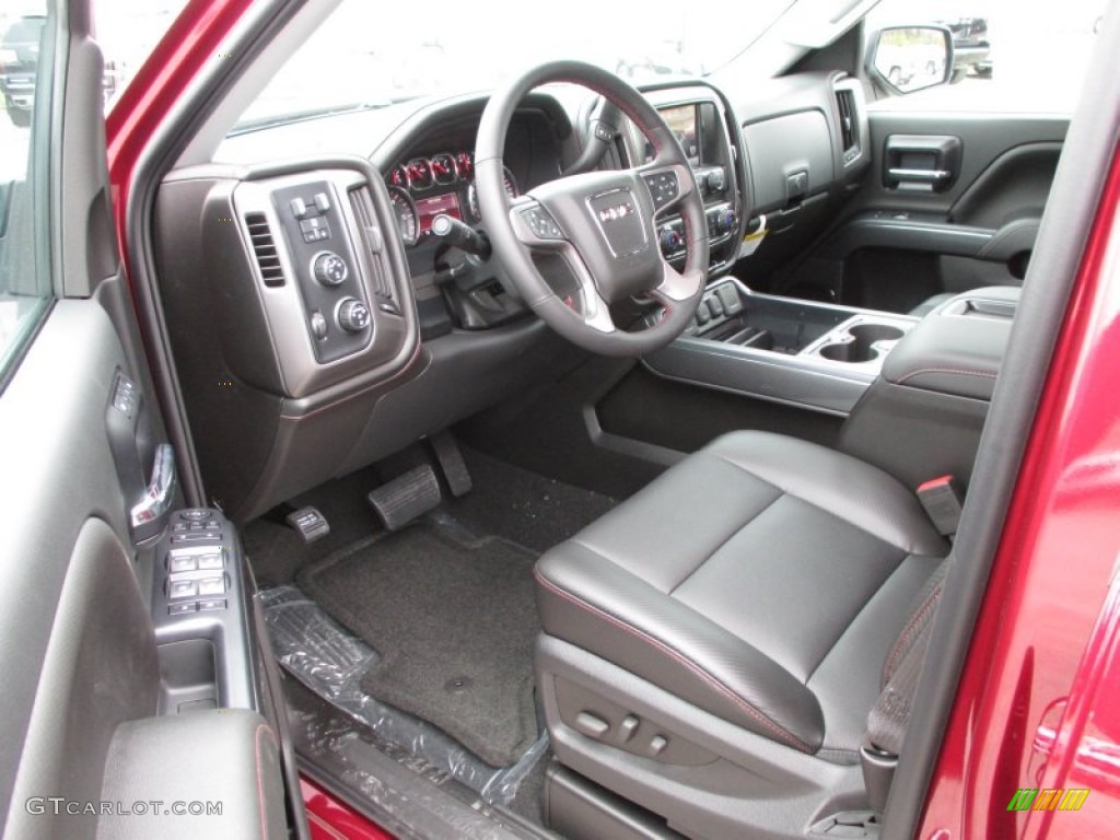 Jet Black Interior 2014 GMC Sierra 1500 SLT Double Cab 4x4 Photo #87979215
