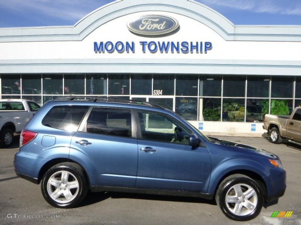 2009 Forester 2.5 X L.L.Bean Edition - Newport Blue Pearl / Platinum photo #1