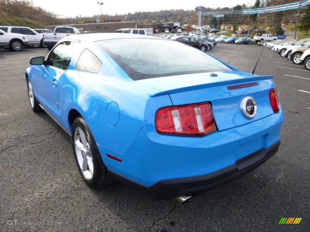 2010 Mustang GT Premium Coupe - Grabber Blue / Charcoal Black/Grabber Blue photo #4