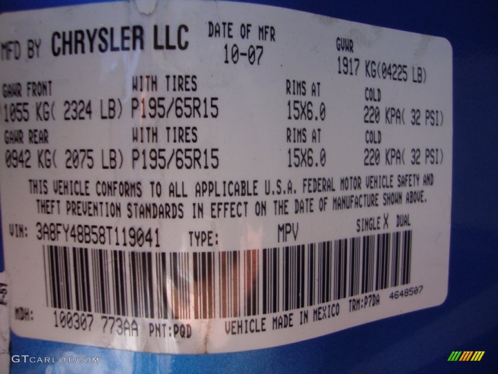 2008 PT Cruiser LX - Surf Blue Pearl / Pastel Slate Gray photo #26