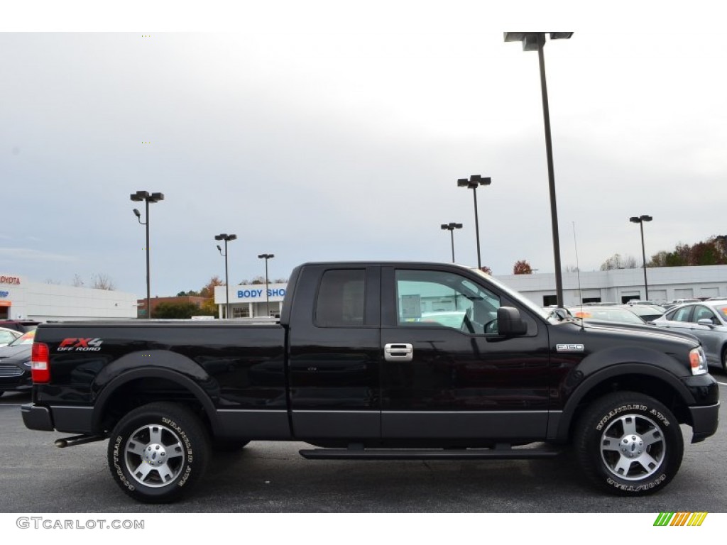 2004 F150 FX4 SuperCab 4x4 - Black / Black/Medium Flint photo #2