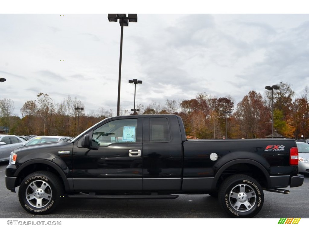 2004 F150 FX4 SuperCab 4x4 - Black / Black/Medium Flint photo #5