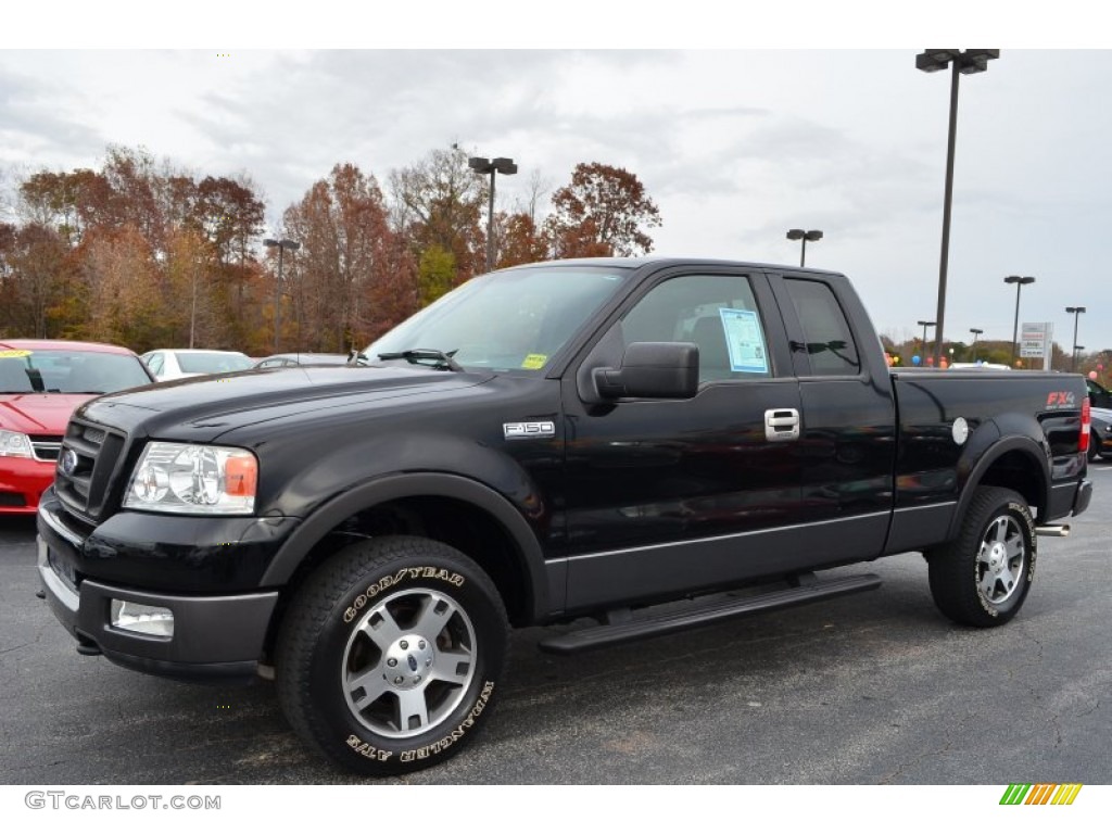 2004 F150 FX4 SuperCab 4x4 - Black / Black/Medium Flint photo #6