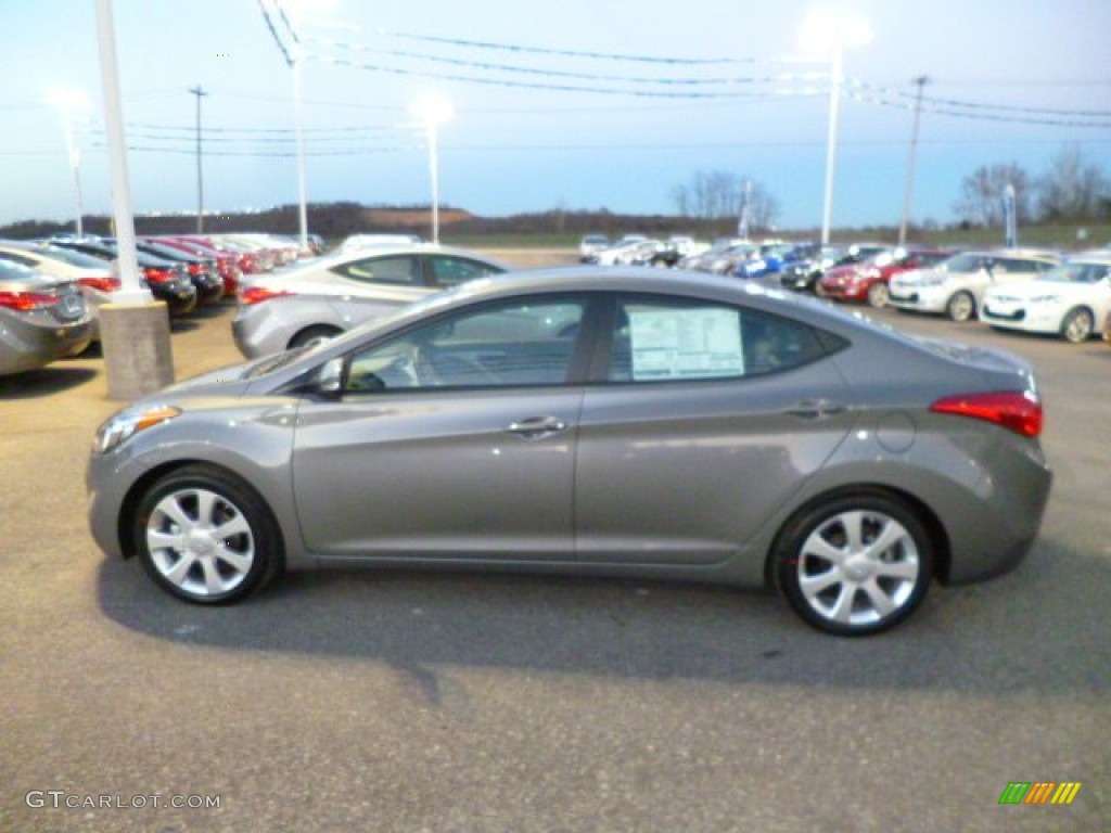 2013 Elantra Limited - Harbor Gray Metallic / Gray photo #4