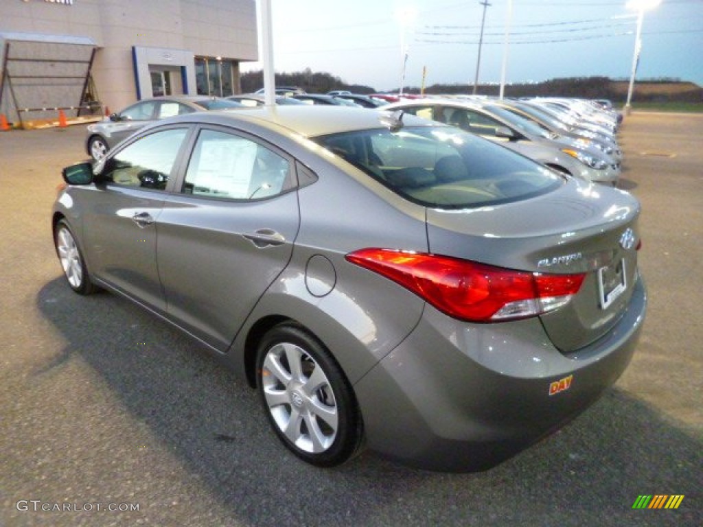 2013 Elantra Limited - Harbor Gray Metallic / Gray photo #5